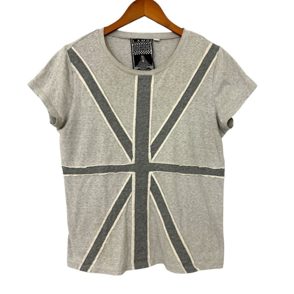 L.A.M.B. Short Sleeve Tee in Union Jack Flag Graphic